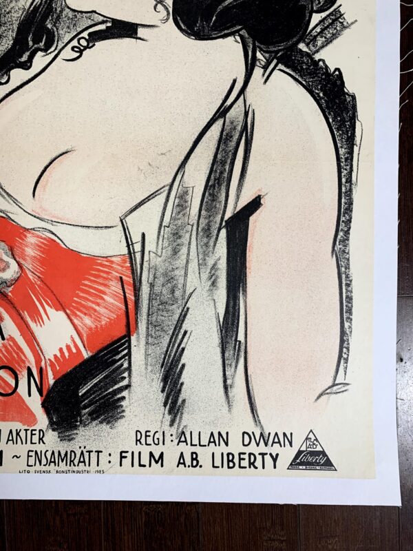 A Society Scandal - Gloria Swanson (1925) 23.5x35.5 Swedish Movie Poster - Image 3