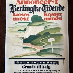 Annoncer Grande Til Salg - Art By Thor Bogelund Jensen (1918) 23.25x34.5 Danish Advertising Poster LB