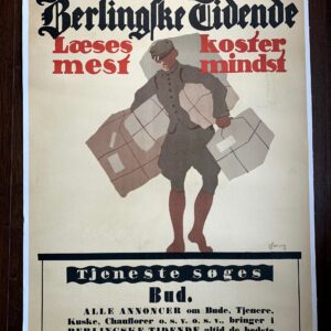 Annoncer Bud - Art By Thor Bogelund Jensen (1918) 23.25x34.5 Danish Advertising Poster LB