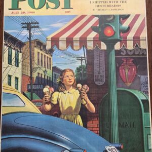 22x28 1944 Newstand Poster Saturday Evening Post - Art By Stevan Dohanos dripping Cones