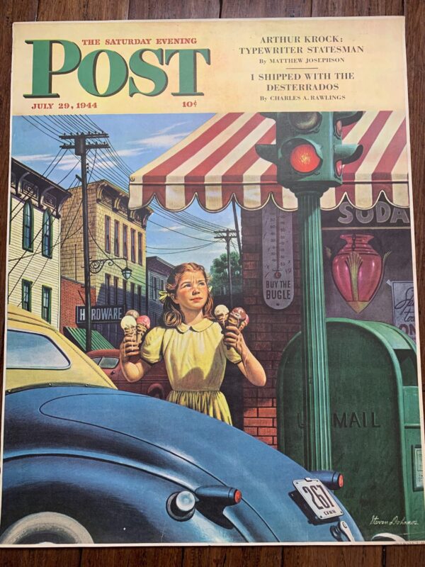 22x28 1944 Newstand Poster Saturday Evening Post - Art By Stevan Dohanos dripping Cones