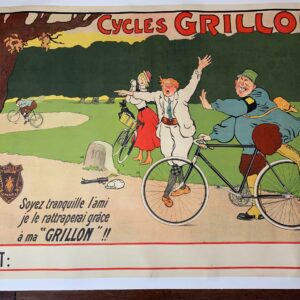 Cycles Grillon - Art By Hans Thor (1900) 39x54 French Advertising Poster LB