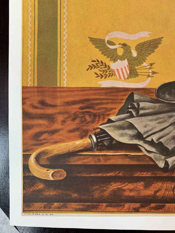21.75x28 1944 Newstand Poster Saturday Evening Post - Art By John Atherton commemorating Lincoln’s Birthday LB - Image 5