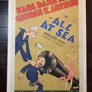 All At Sea - Karl Dane (1929) US One Sheet Silent Movie Poster LB