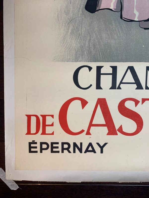 Champagne De Castellene - Art By Leon Dupin (1930) 39.375x55.25 French Poster LB - Image 3
