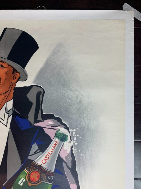 Champagne De Castellene - Art By Leon Dupin (1930) 39.375x55.25 French Poster LB - Image 5