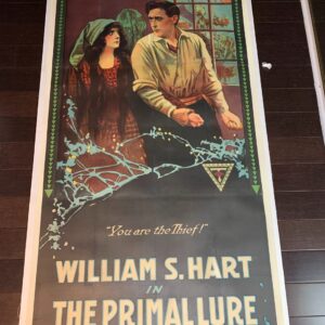 The Primal Lure - William S. Hart (1916) 41x80.5 US Silent Movie Poster LB