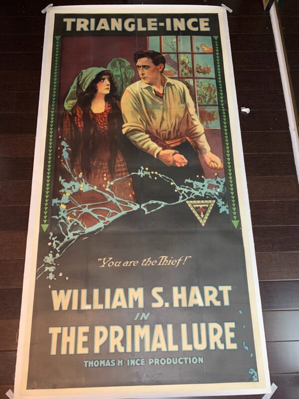 The Primal Lure - William S. Hart (1916) 41x80.5 US Silent Movie Poster LB