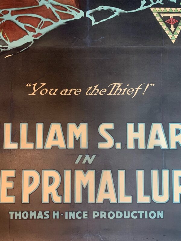 The Primal Lure - William S. Hart (1916) 41x80.5 US Silent Movie Poster LB - Image 5