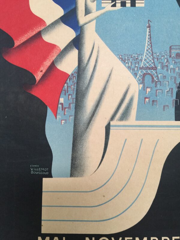 Paris 1937 - Art By Bouissoud (1937) 9.875x18 French Exposition Poster LB - Image 2