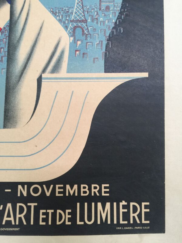 Paris 1937 - Art By Bouissoud (1937) 9.875x18 French Exposition Poster LB - Image 3