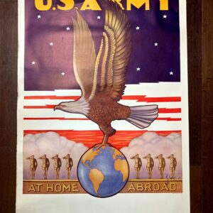 U.S. Army At Home Abroad - Art By Tom Woodburn (1940's) 25x38 US WWII Poster