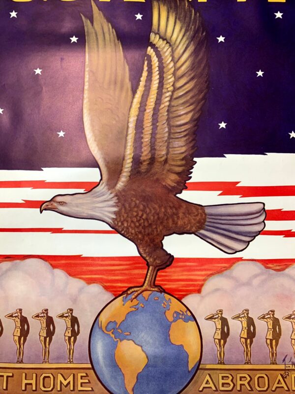U.S. Army At Home Abroad - Art By Tom Woodburn (1940's) 25x38 US WWII Poster - Image 4