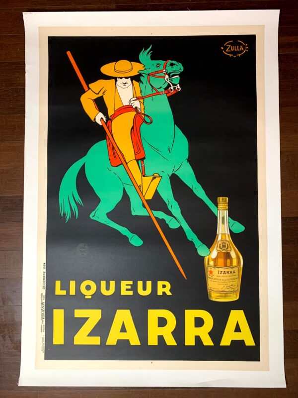 Liqueur Izarra - Art By Zulla (1934) 31.5x47.2 French Advertising Poster LB
