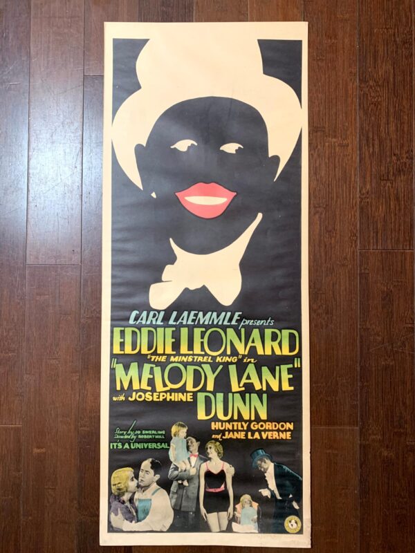 Melody Lane - Eddie Leonard (1929) US Insert Movie Poster - Rare!