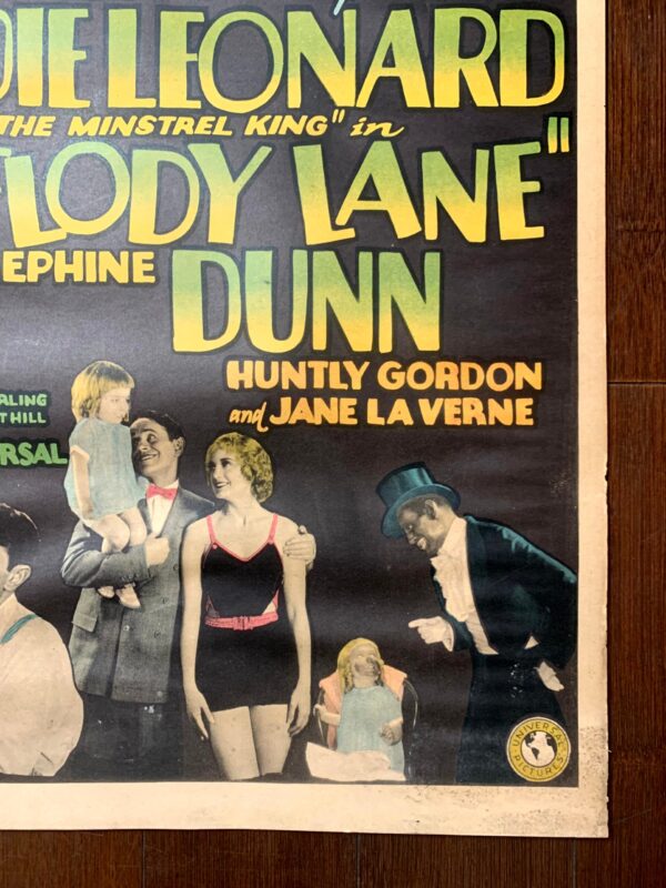 Melody Lane - Eddie Leonard (1929) US Insert Movie Poster - Rare! - Image 3