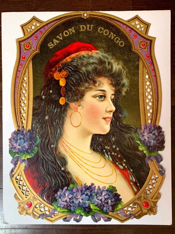 Savon Du Congo (1900's) 14.5x19.3 French Die-Cut Art