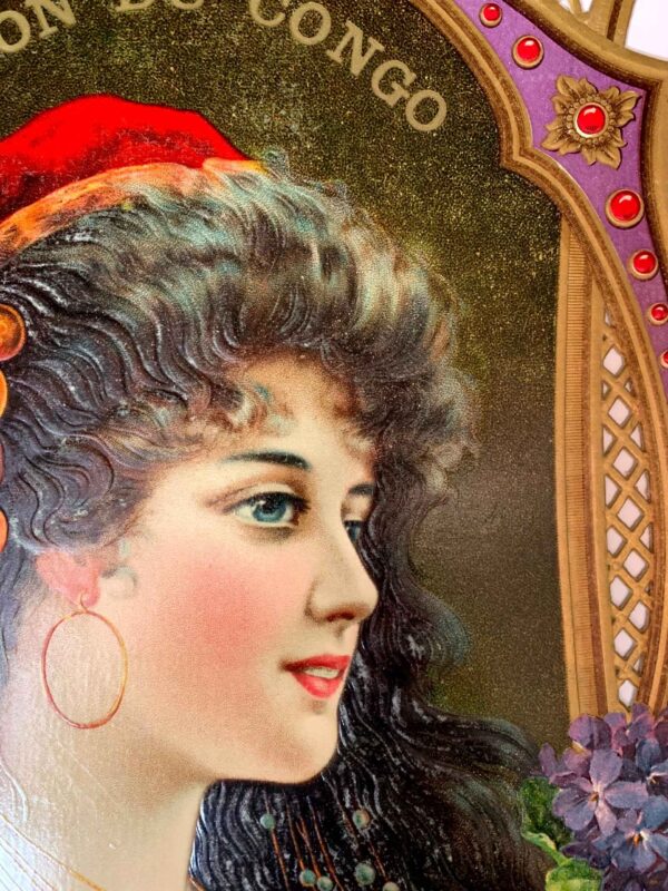 Savon Du Congo (1900's) 14.5x19.3 French Die-Cut Art - Image 2
