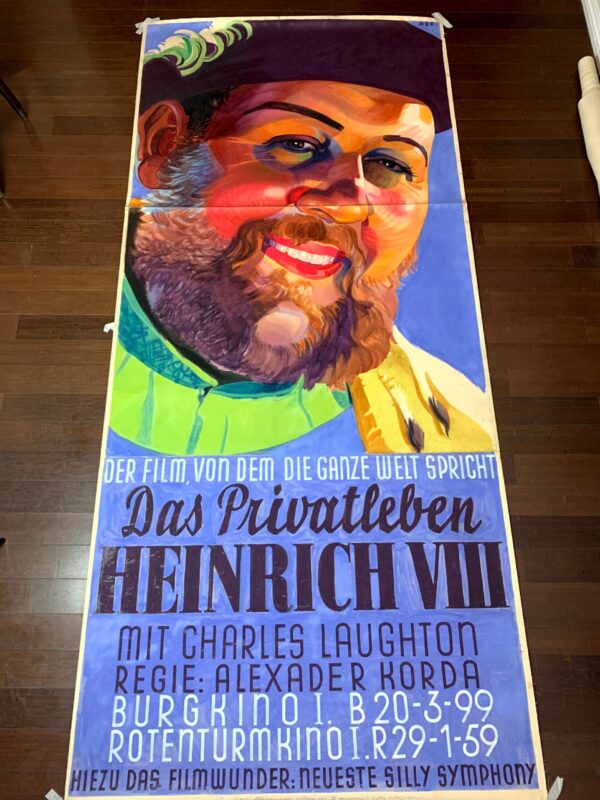 The Private Life Of Henry VIII - Art By Margite Kováts (1933) 49.2x108.2 Austrian Gouache Art - Image 2