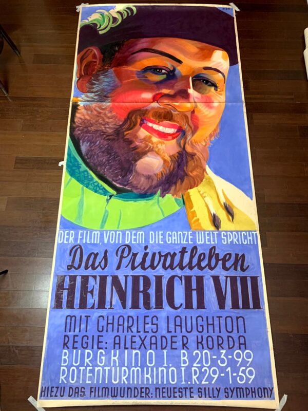 The Private Life Of Henry VIII - Art By Margite Kováts (1933) 49.2x108.2 Austrian Gouache Art - Image 3