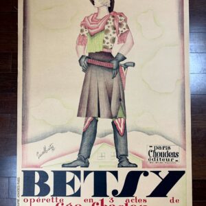 Betsy - Art By Pascal Bastia (1927) 31.25x47.25 French Theater Poster LB