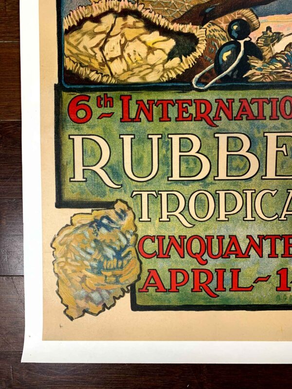 Rubber & Other Tropical Products - Art By Paul-Auguste (1924) 25.5x39.25 UK Advertising Lithograph LB - Image 2