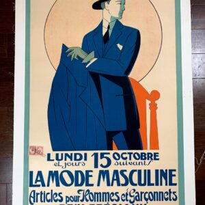 La Mode Masculine - Art By Margi (1932) 24x38 Belgian Advertising Poster LB