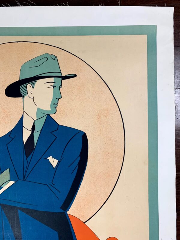 La Mode Masculine - Art By Margi (1932) 24x38 Belgian Advertising Poster LB - Image 3