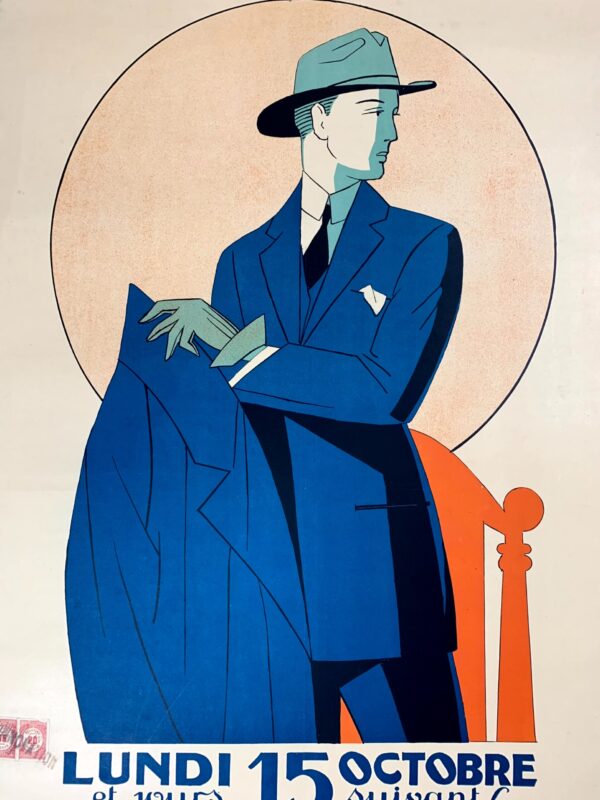 La Mode Masculine - Art By Margi (1932) 24x38 Belgian Advertising Poster LB - Image 6
