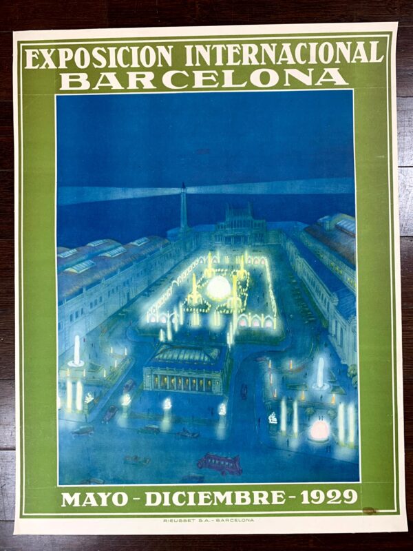 International Exposition - Barcelona (1929) 21.75x27 Belgian Advertising Poster LB