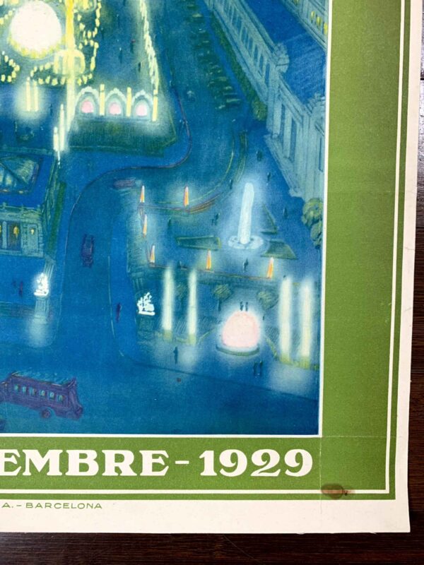 International Exposition - Barcelona (1929) 21.75x27 Belgian Advertising Poster LB - Image 4