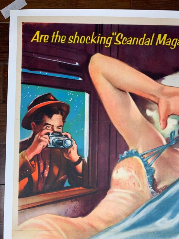 Scandal Inc. - Robert Hutton (1956) One Sheet Movie Poster LB - Image 3