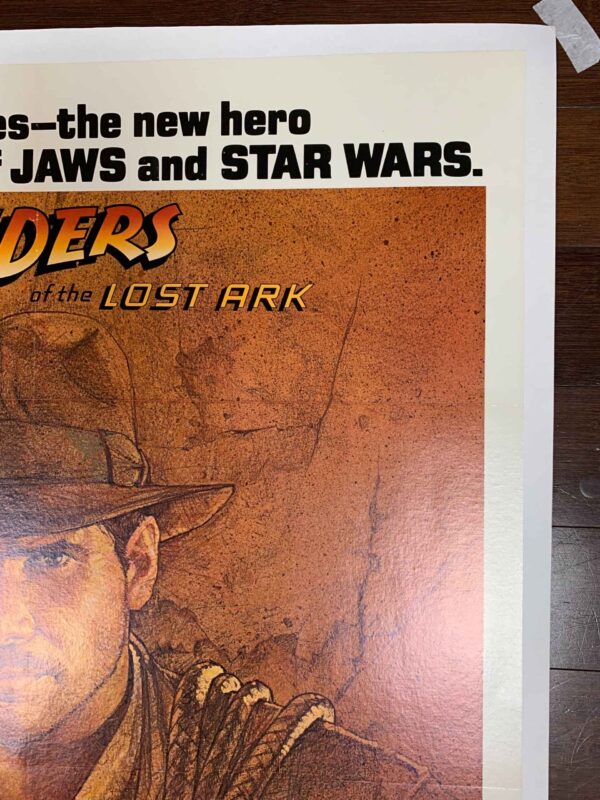 Raiders of The Lost Ark - Harrison Ford (1981) US One Sheet Movie Poster LB - Image 3