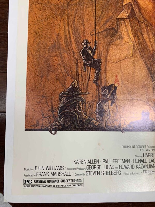 Raiders of The Lost Ark - Harrison Ford (1981) US One Sheet Movie Poster LB - Image 5