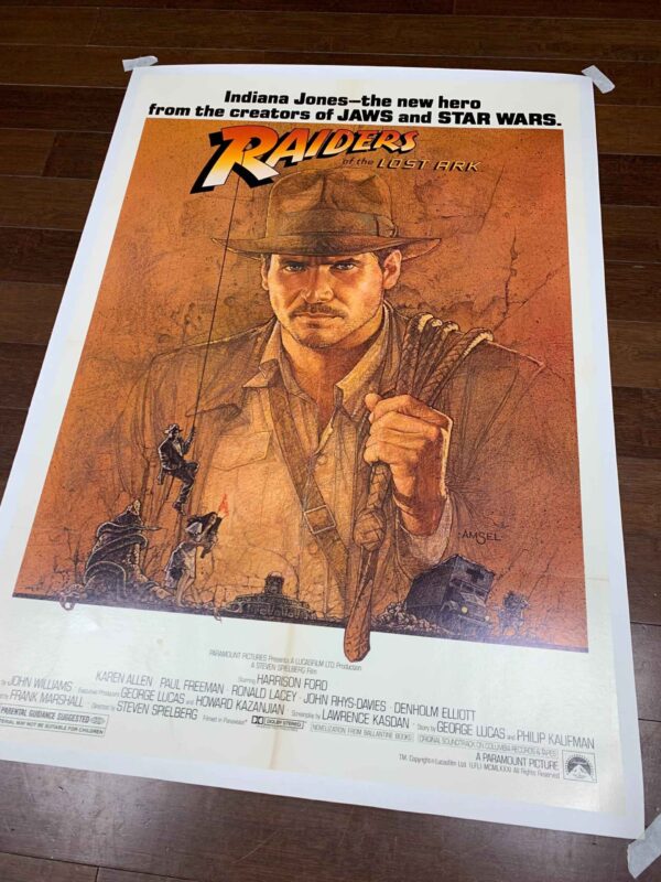 Raiders of The Lost Ark - Harrison Ford (1981) US One Sheet Movie Poster LB - Image 7