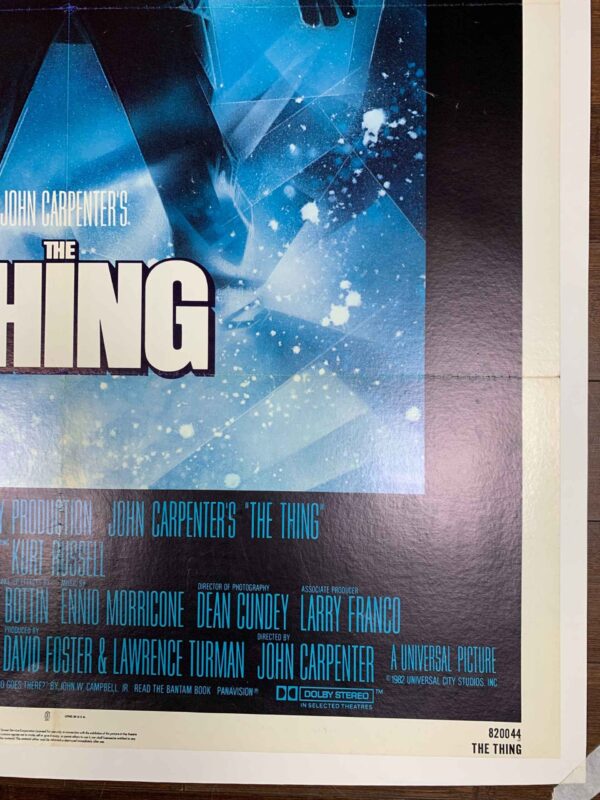 The Thing - John Carpenter (1982) US One Sheet Movie Poster LB - Image 4