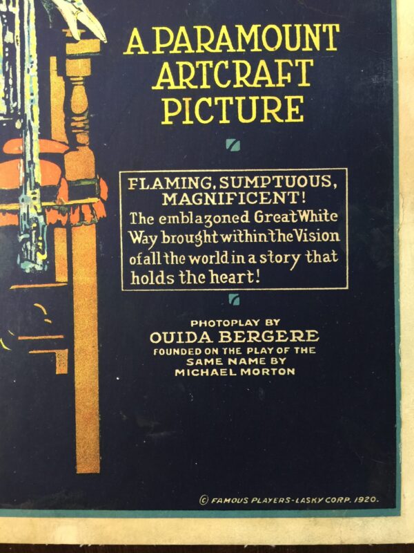 On With The Dance - Mae Murray (1920) US Window Card Movie Poster LB