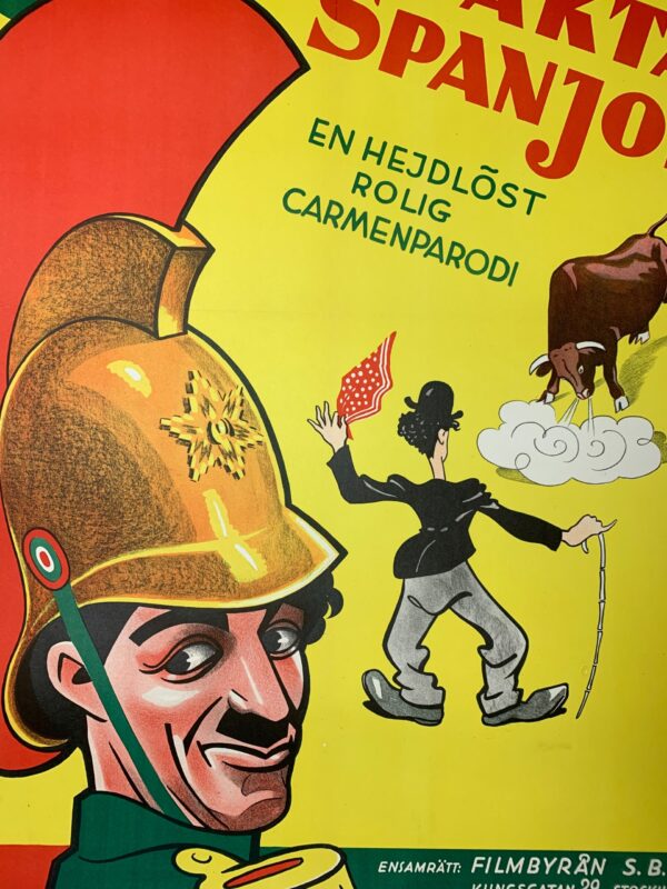 Burlesque on Carmen - Charlie Chaplin (1931) 27.5x39.5 Swedish Movie Poster LB - Image 6