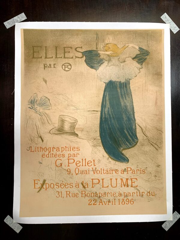 Elles - Art By Toulouse-Lautrec (1896) 18.5x23.25 French Advertising Poster LB - Image 2