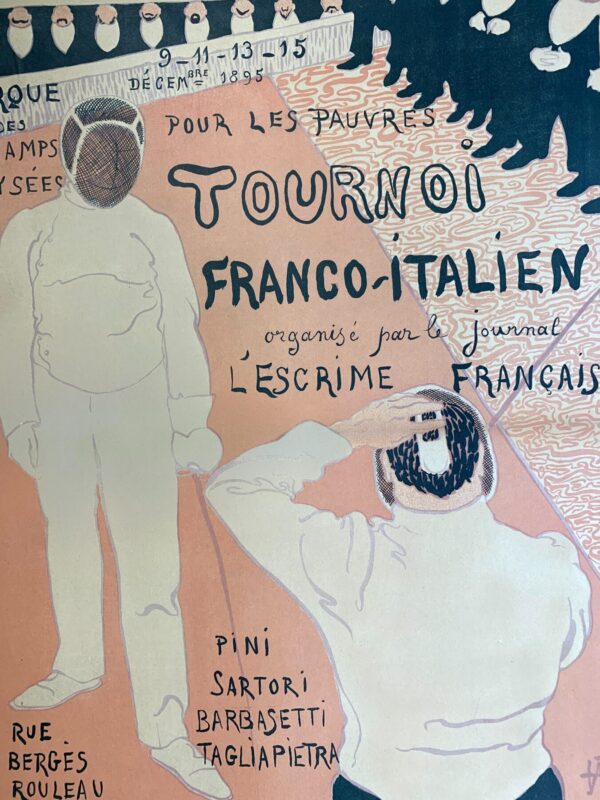Tournoi Franco-Italien - Art By René Georges Hermannpaul (1895) 24.625x31.5 French Exhibition Poster LB - Image 4