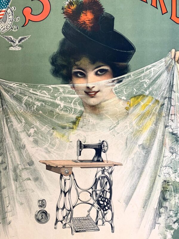 Standard Sewing Machine - Art By Pal (1900) 24.5x31 French Advertising Poster LB - Image 5
