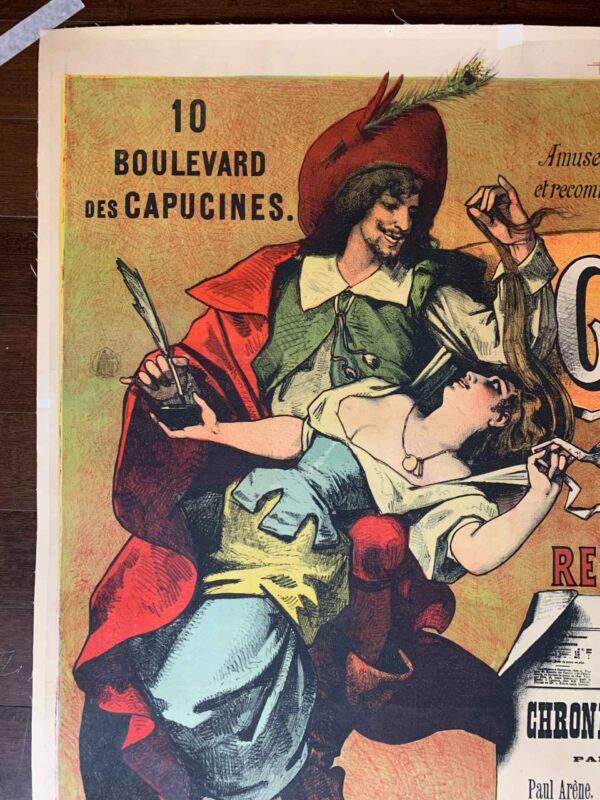 Gil Blas Literary Newspaper (1918) 36.25x49.25 French Advertising Poster LB - Image 2