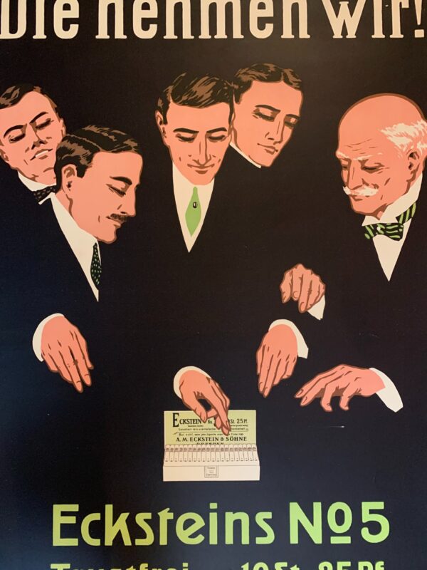 Ecksteins No. 5 Cigarettes (1920's) 34.75x48 German Advertising Poster LB - Image 7
