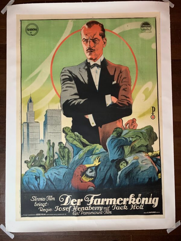 Making a Man aka Der Farmerkonig (1922) 35x49 German Movie Poster LB