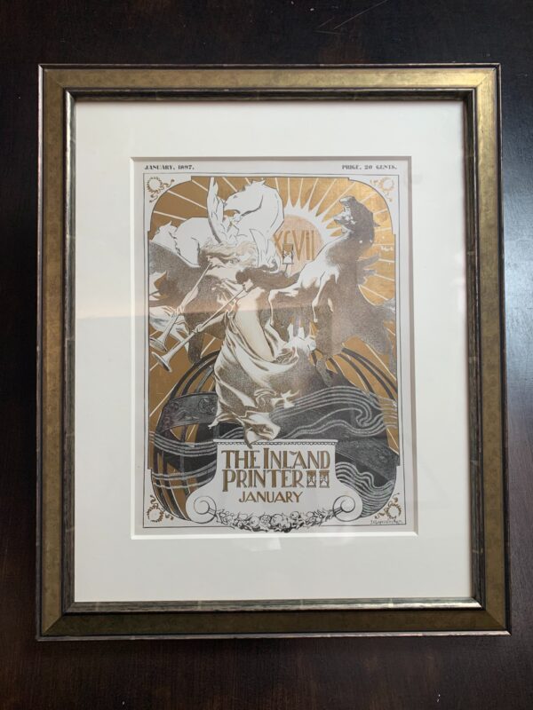 Inland Printer - Art by Leyendecker (1897) US Framed Magazine Cover