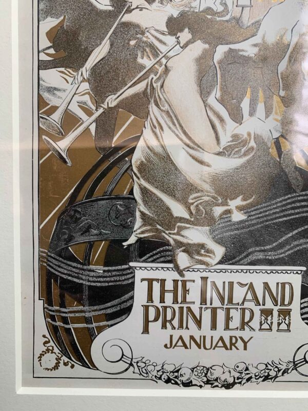 Inland Printer - Art by Leyendecker (1897) US Framed Magazine Cover - Image 3