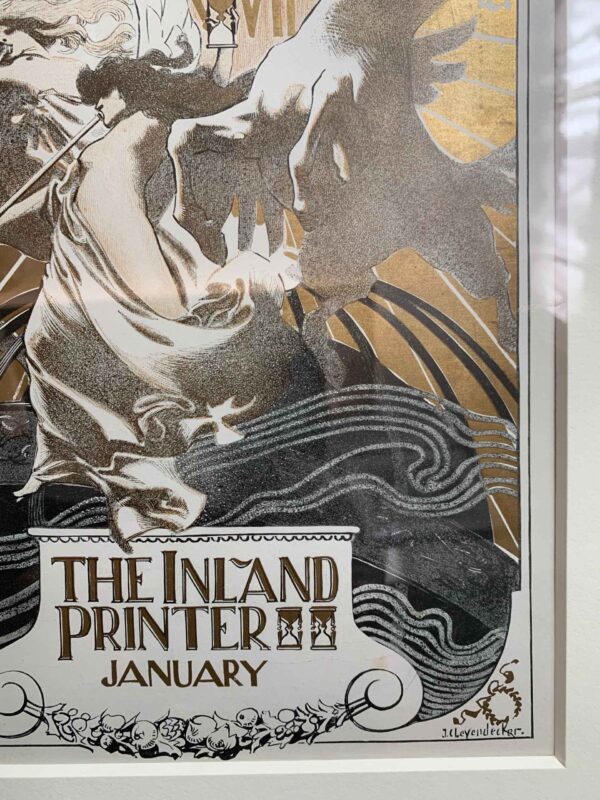 Inland Printer - Art by Leyendecker (1897) US Framed Magazine Cover - Image 4