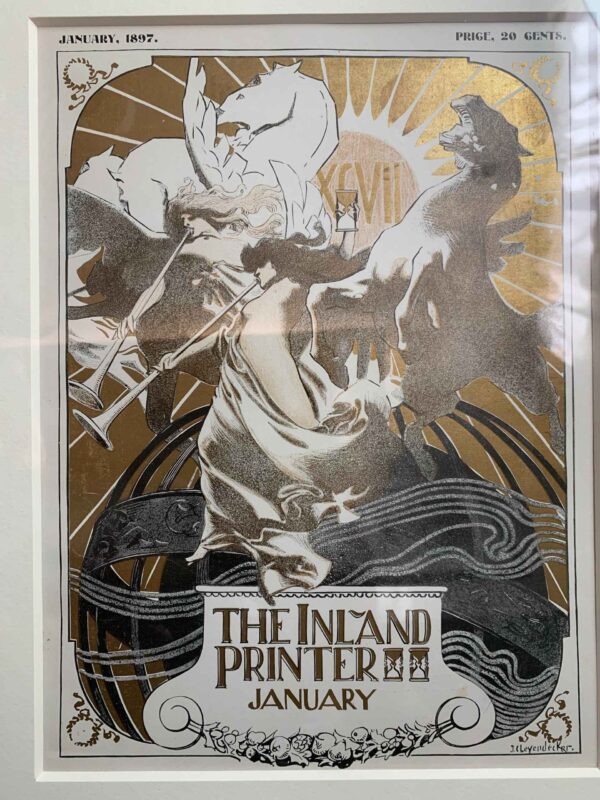 Inland Printer - Art by Leyendecker (1897) US Framed Magazine Cover - Image 5