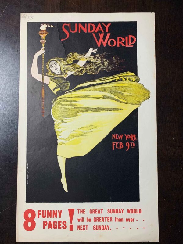 The Sunday World - Various Artists (1890's) 12x19 US Magazine Covers x4 - Image 2