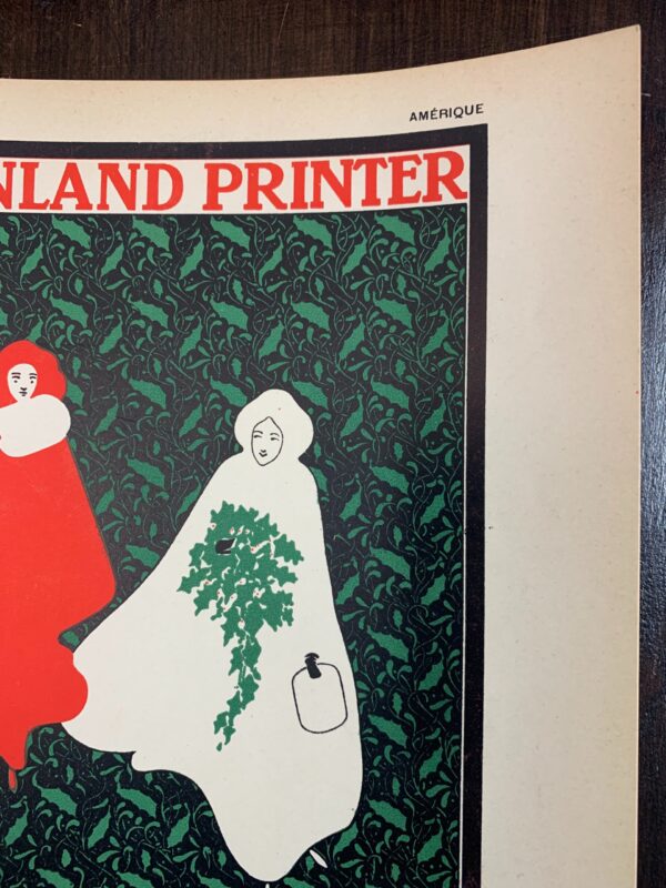 Inland Printer - Christmas - Art by William Bradley (1895) 8x11 US Lithograph - Image 5